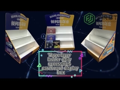 Cartulina reciclable PDQ Logo Retail Cardboard Counter Display modificado para requisitos particulares exhibición