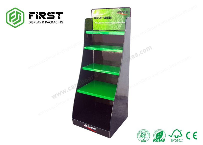 Corrugated Paper Cardboard Floor Displays Promotion Retail Foldable Floor Display Shelf