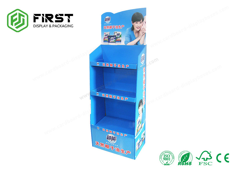 Custom Made Advertising Recycled Cardboard Paper Floor Display Stand