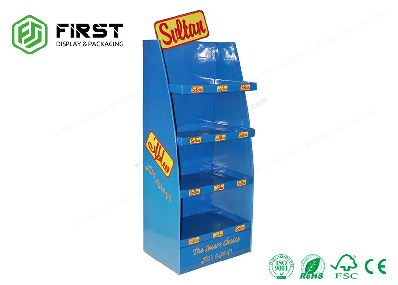 Custom Made Advertising Recycled Cardboard Paper Floor Display Stand