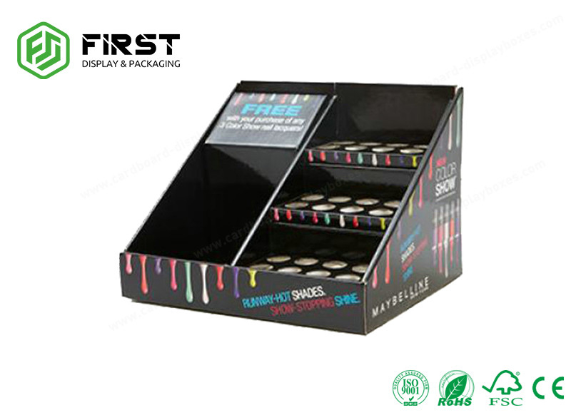 Custom Made Portable Retail Paper Cardboard Counter Display Boxes With Logo Printing