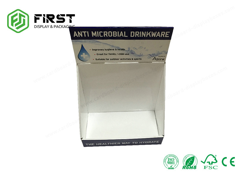 Easy Assembly Retail Corrugated Paper PDQ Display Boxes Custom Made Logo Printing